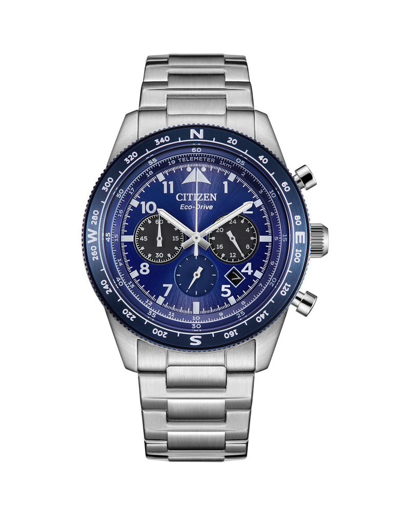 Citizen Eco-Drive Blue Dial Stainless Steel Men's Watch CA4554-84L