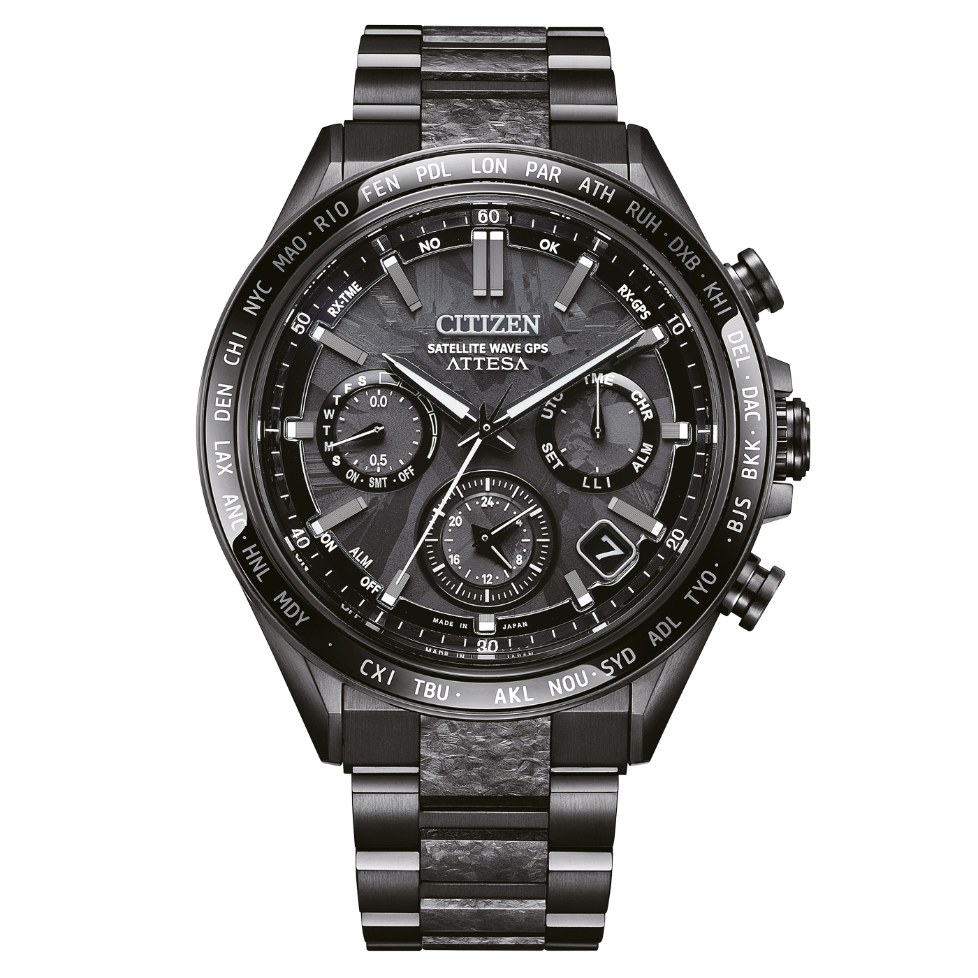 Citizen Attesa Satellite Wave Limited Edition Black Dial Stainless Steel Watch CC4067-66E