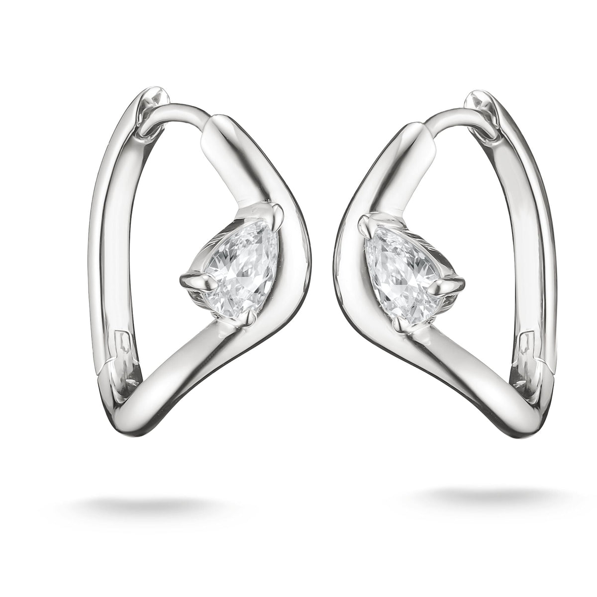 Thomas Sabo Hoop earrings with zirconia in teardrop shape TCR763