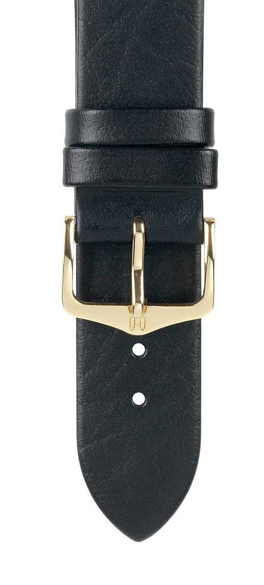 Hirsch Calf Black Calfskin Leather Watch Band