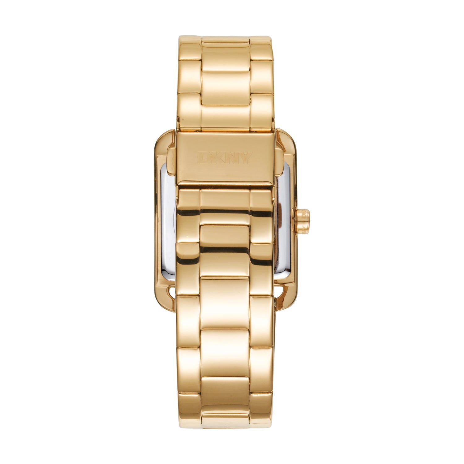 DKNY Gold Stainless Steel Silver Dial Watch Iconic City Maxi 29mm