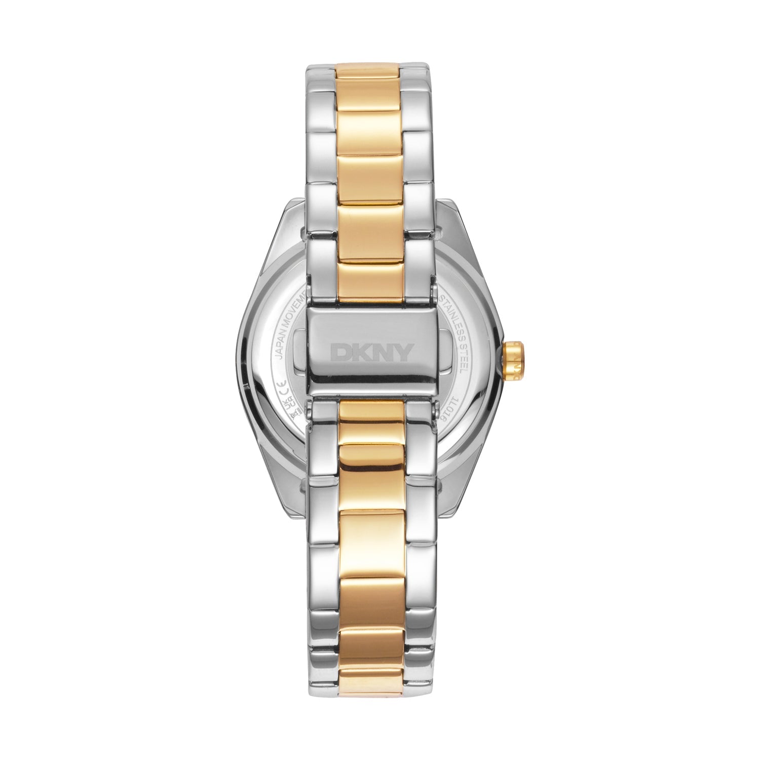 DKNY Chambers Midi Two Tone Steel Watch With Green Dial 34mm
