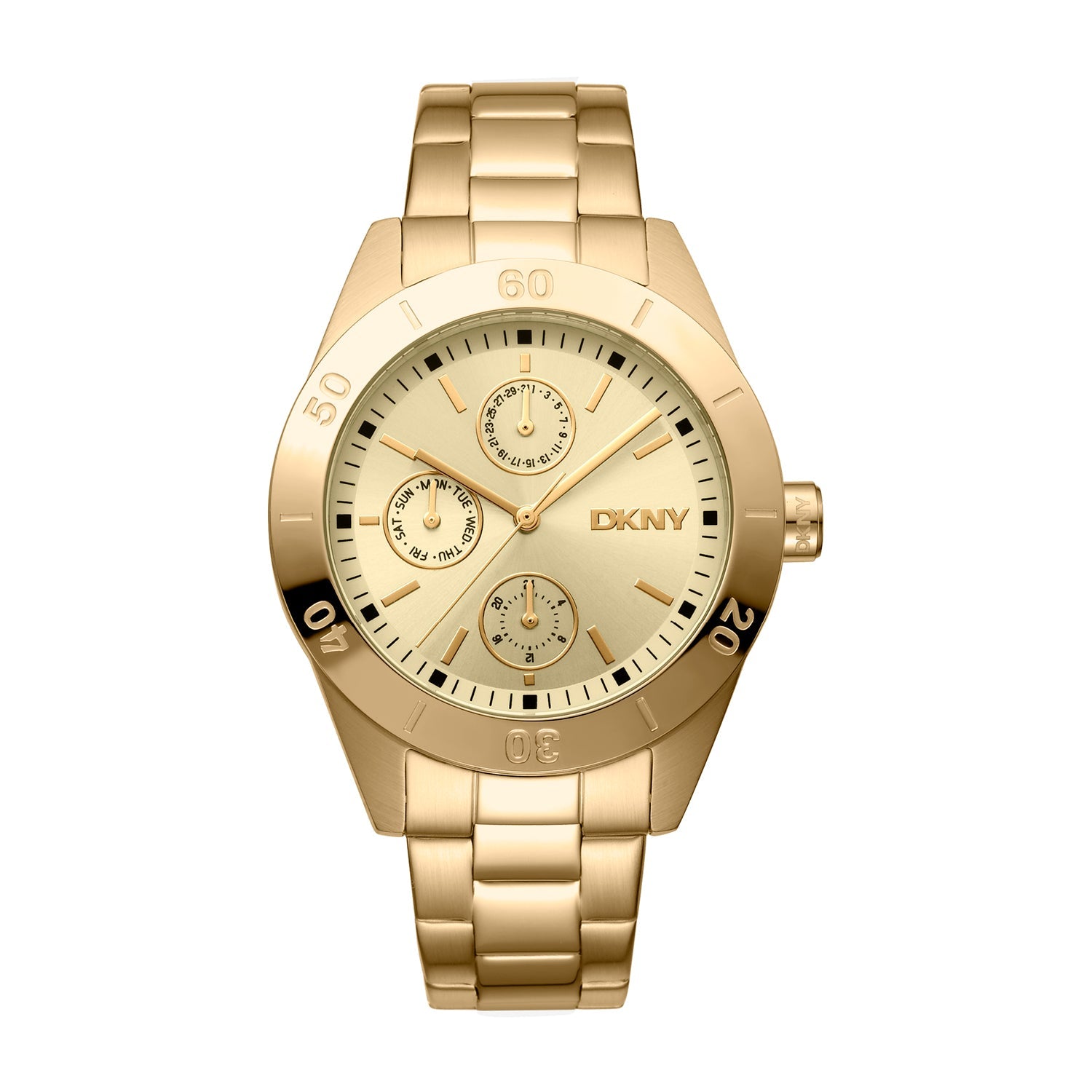 DKNY Gold Stainless Steel 38mm Nolita Sport Watch for Women