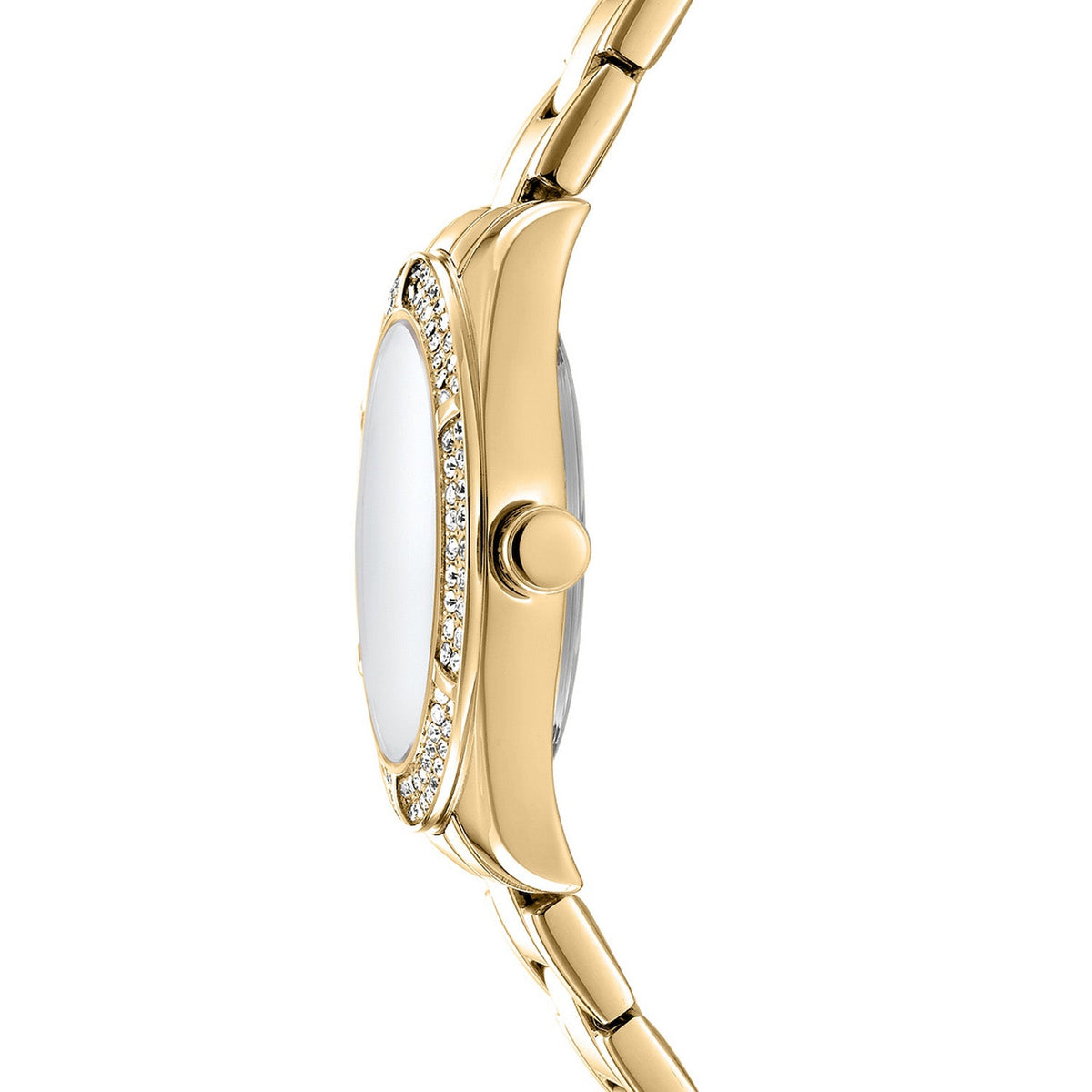 DKNY Evening Gold 30mm Silver Dial Womens Watch DK1L107M0055