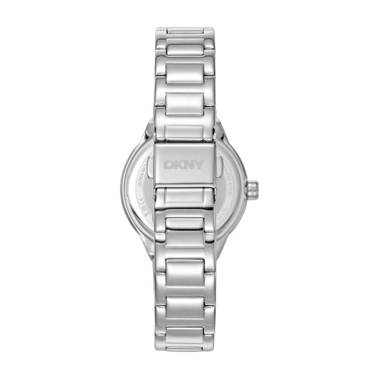 DKNY Womens Silver Stainless Steel 32mm Everyday Elegant Watch