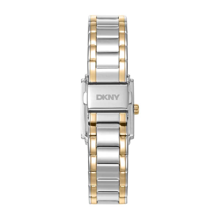 DKNY Two Tone Stainless Steel Watch With White Mother Of Pearl Dial