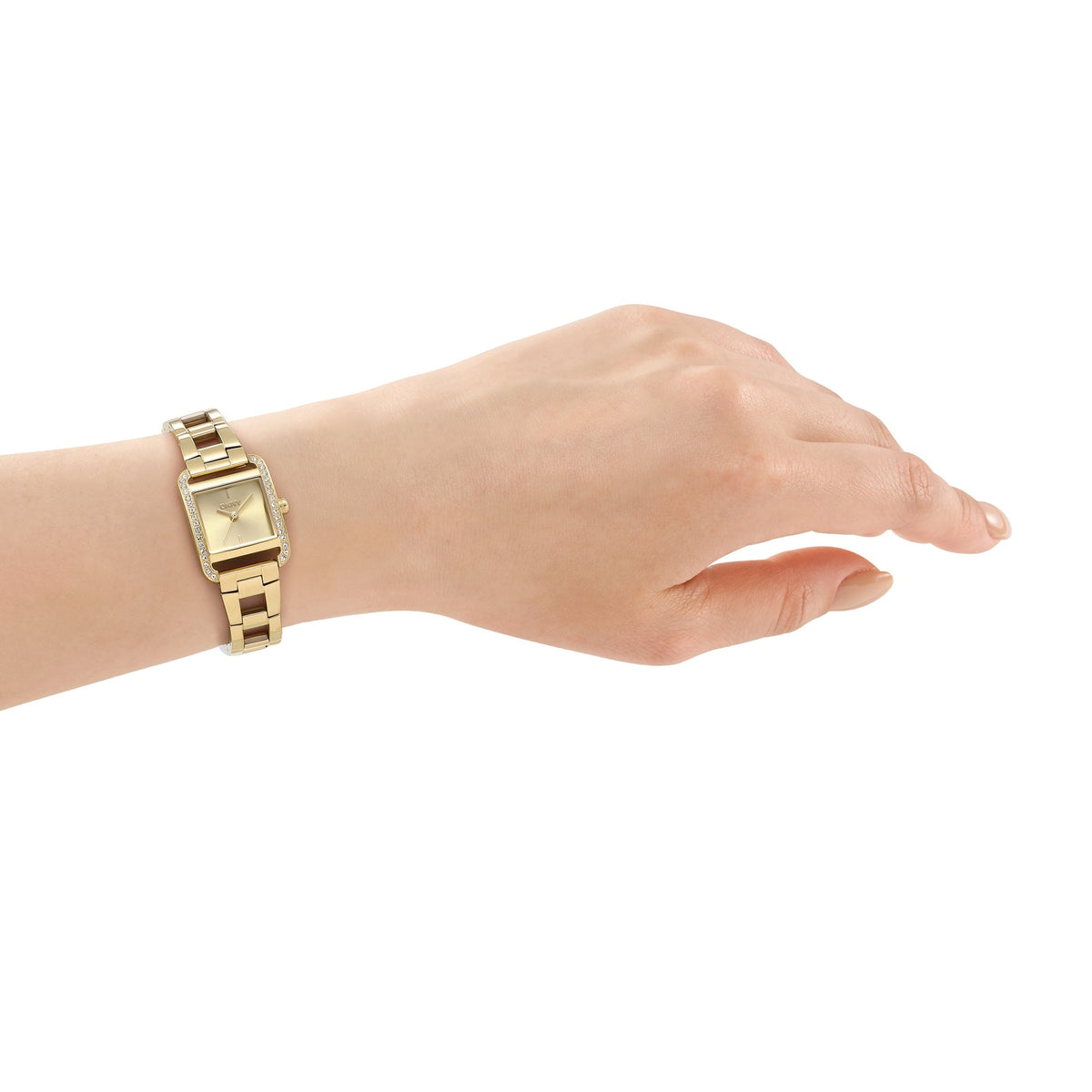 DKNY Mini Gold 21x27mm Womens Watch + Gold Bracelet DK1L143M0035