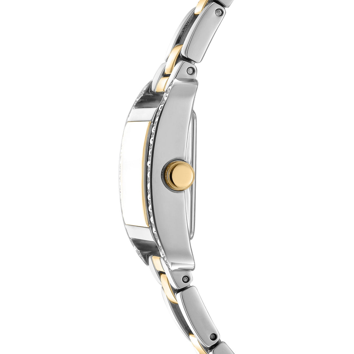 DKNY Mini Two-Tone 21x27mm Silver Dial Womens Watch + Gold Bracelet DK1L143M0055