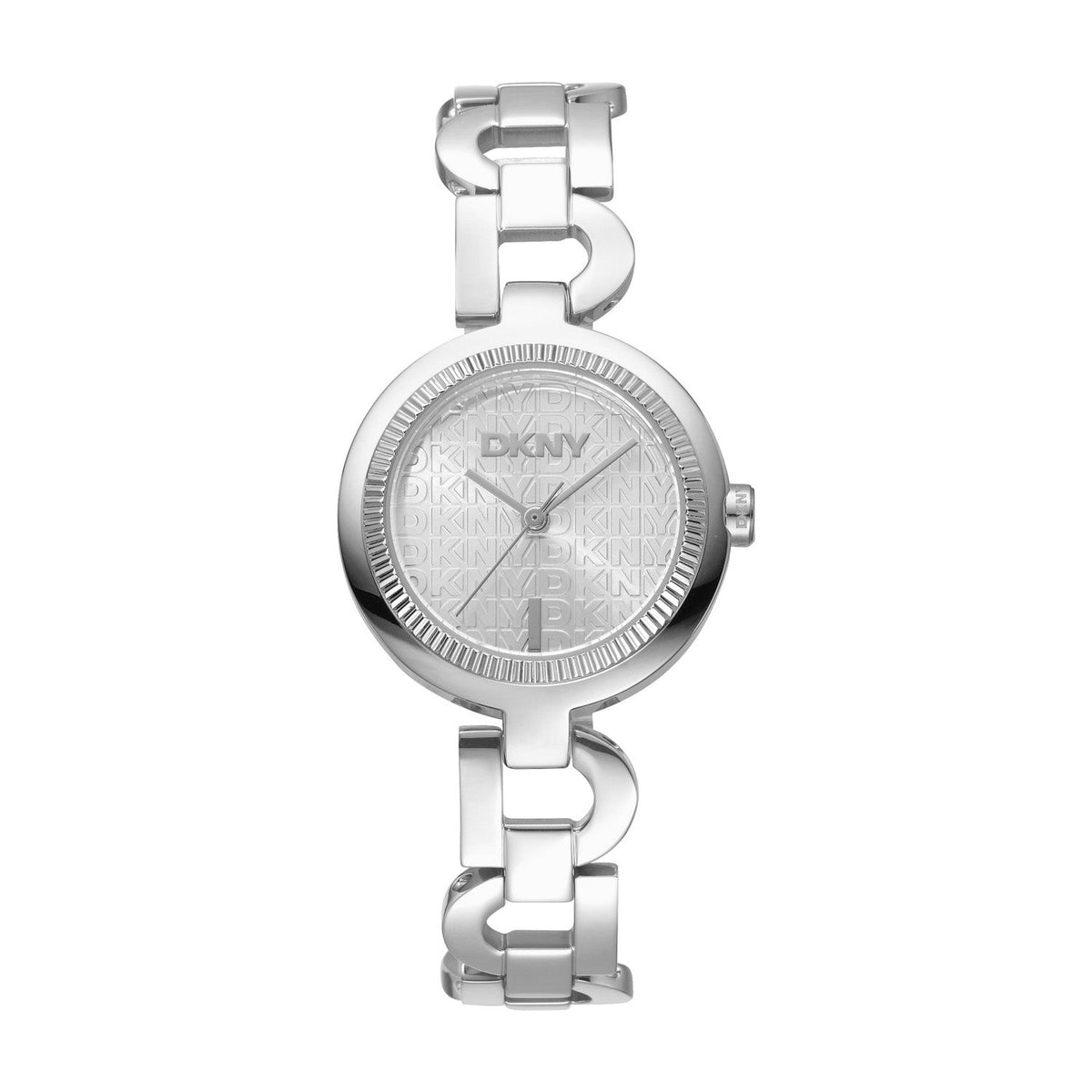 DKNY Open Link Silver 28mm Silver Dial Womens Watch DK1L162M0015