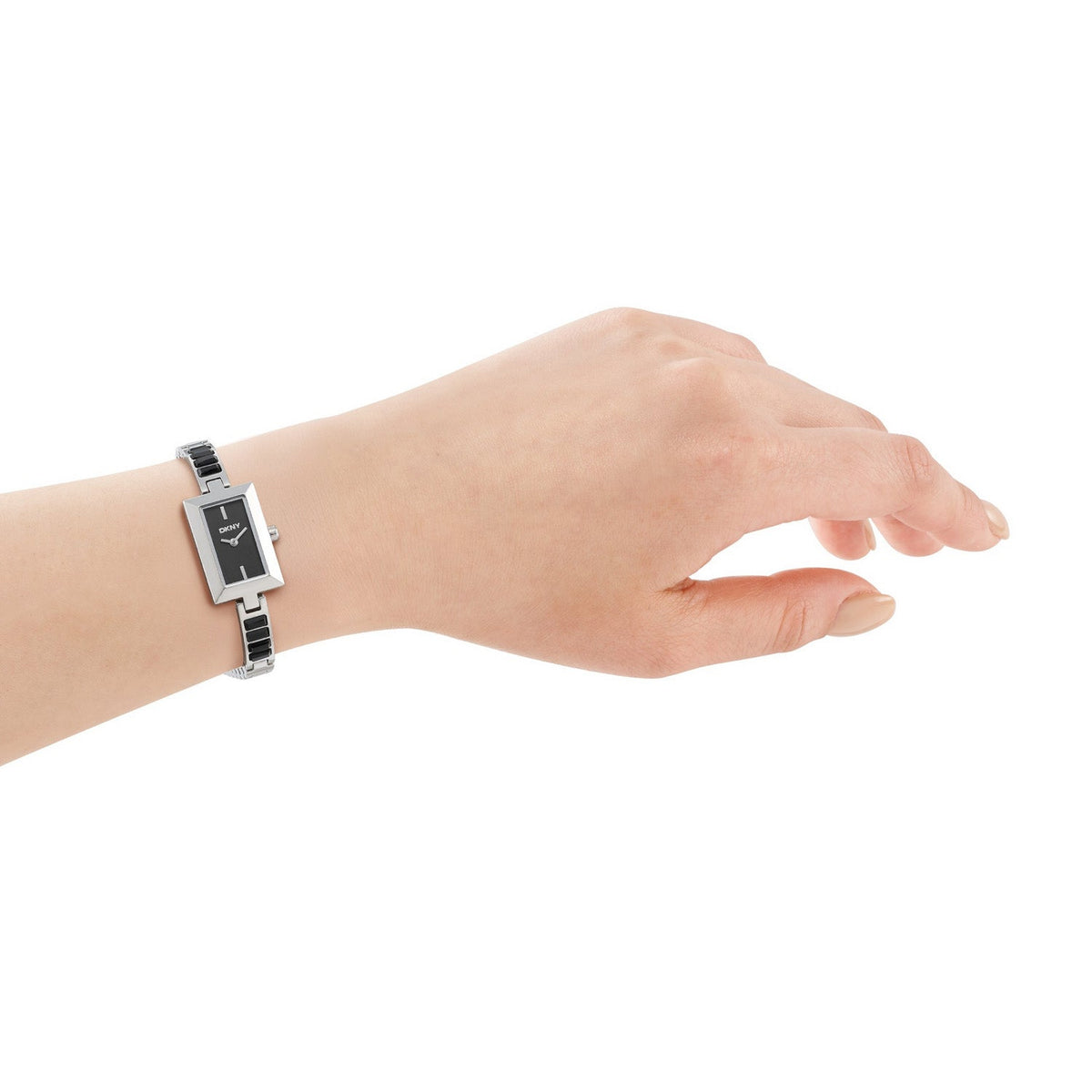 DKNY Signature Shape Black Dial Black / Silver Steel Womens Watch DK1L166M0025 view 4