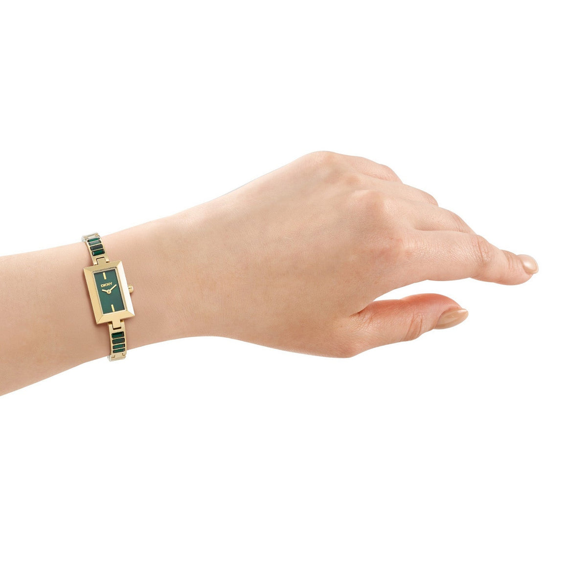 DKNY Signature Shape Green Dial Gold / Green Steel Womens Watch DK1L166M0045 view 2