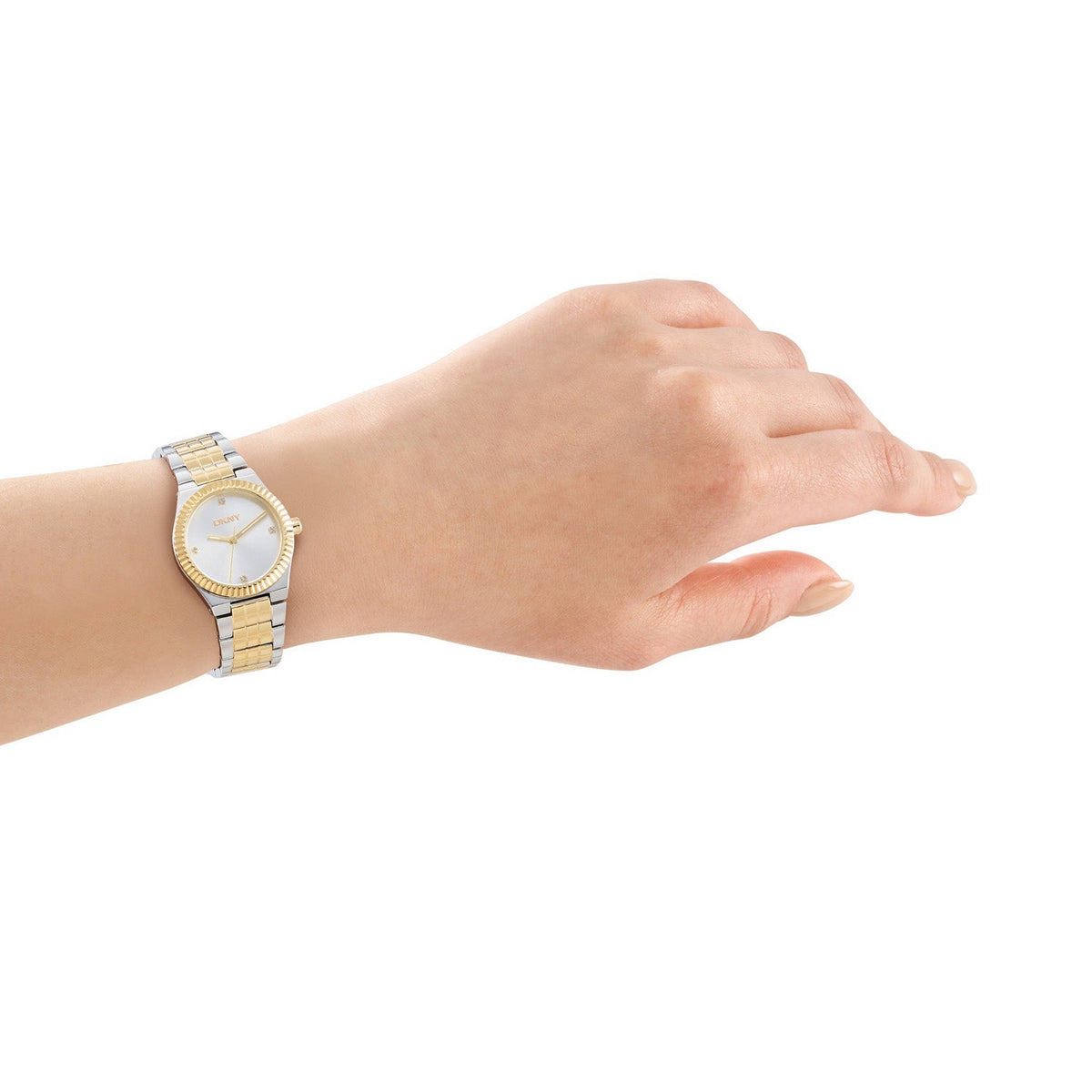 DKNY Essentials Silver Dial Two Tone Steel Womens Watch DK1L182M0055 view 4