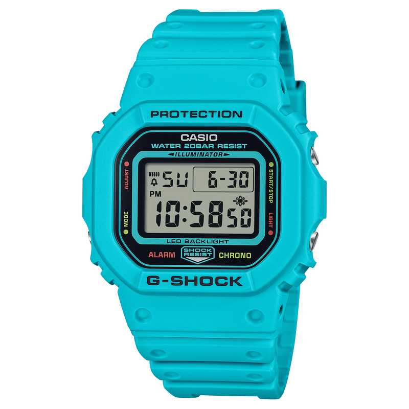 G-Shock Digital Blue Resin Band Watch DW5600EP-2D