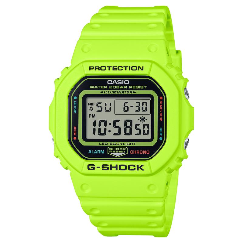 G-Shock Digital  Yellow Resin Band Watch DW5600EP-9D