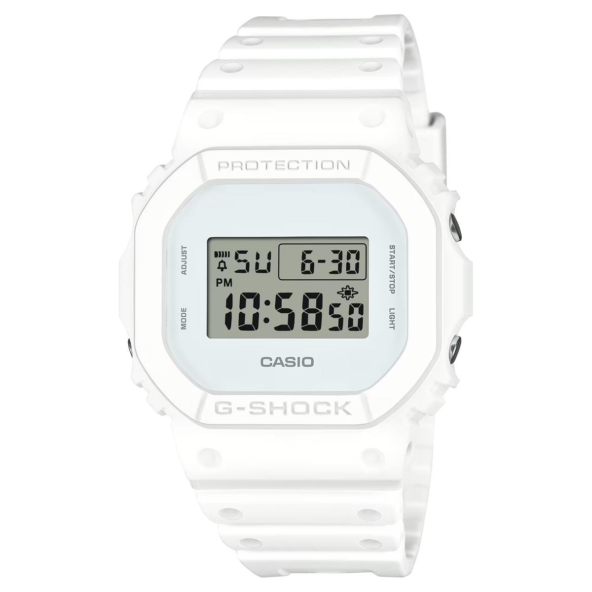 G-Shock 5600 Digital White Band and Dial DW5600WW-7D