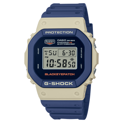 G-Shock Digital Black Eye Patch Blue Resin Band Watch DW5610BEP-2D