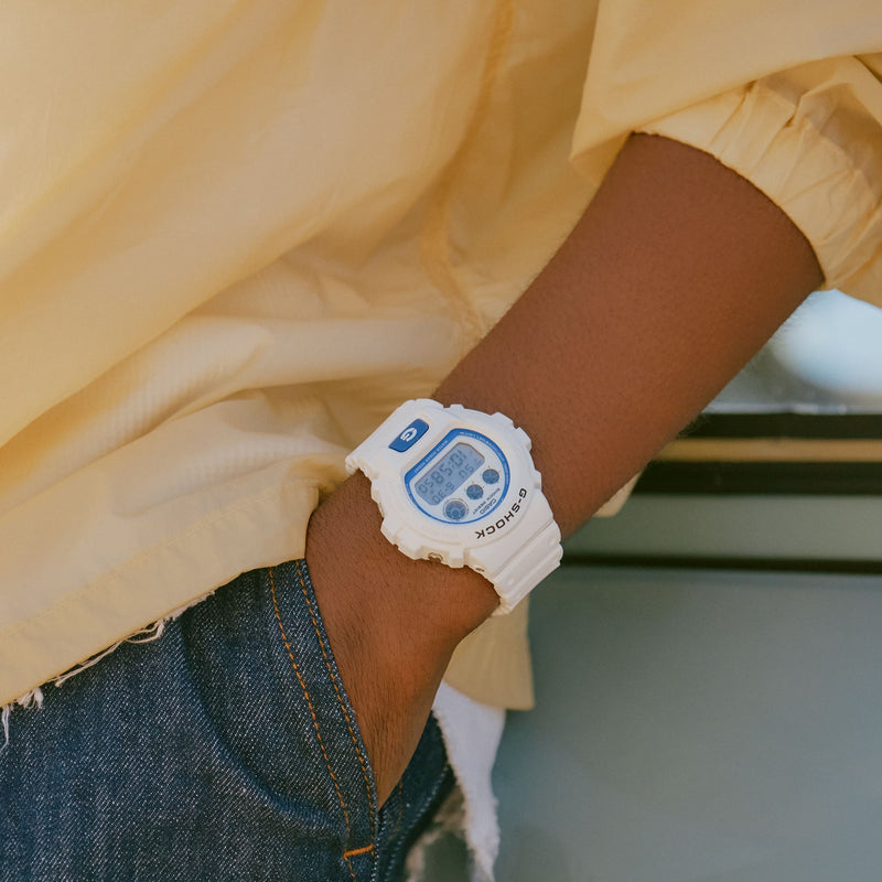 G-Shock Digital 6900 Series White Resin Band Watch DW6900HDS-7D
