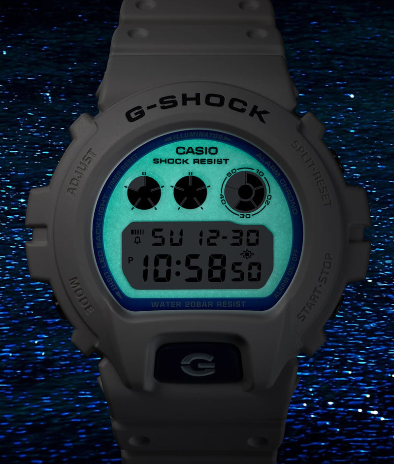 G-Shock Digital 6900 Series White Resin Band Watch DW6900HDS-7D