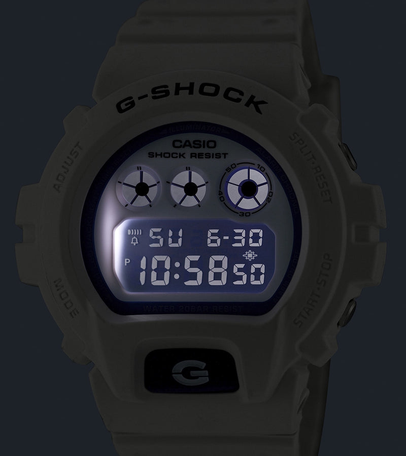 G-Shock Digital 6900 Series White Resin Band Watch DW6900HDS-7D