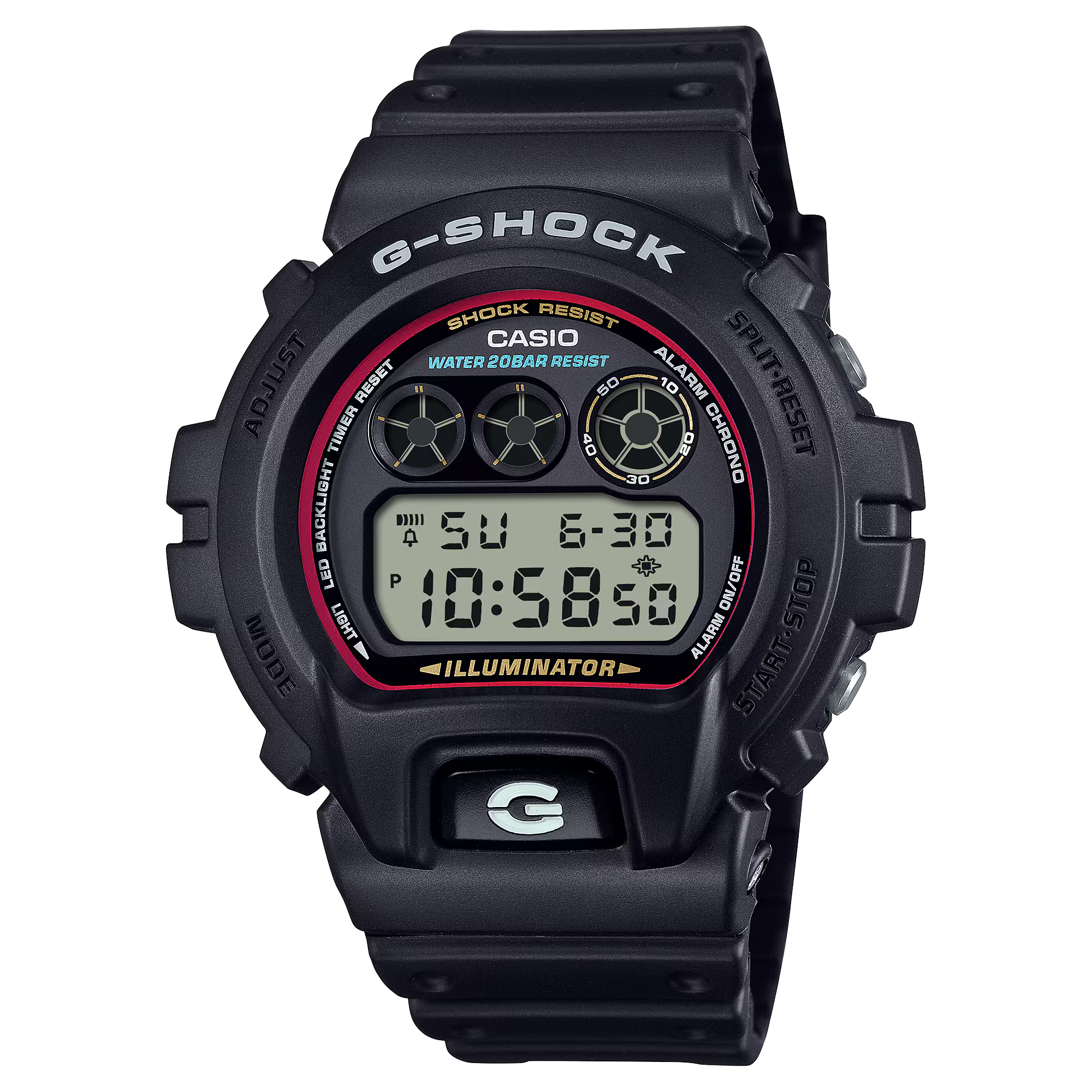 G-Shock Digital Black Dial and Resin Band Watch DW6900RL-1D