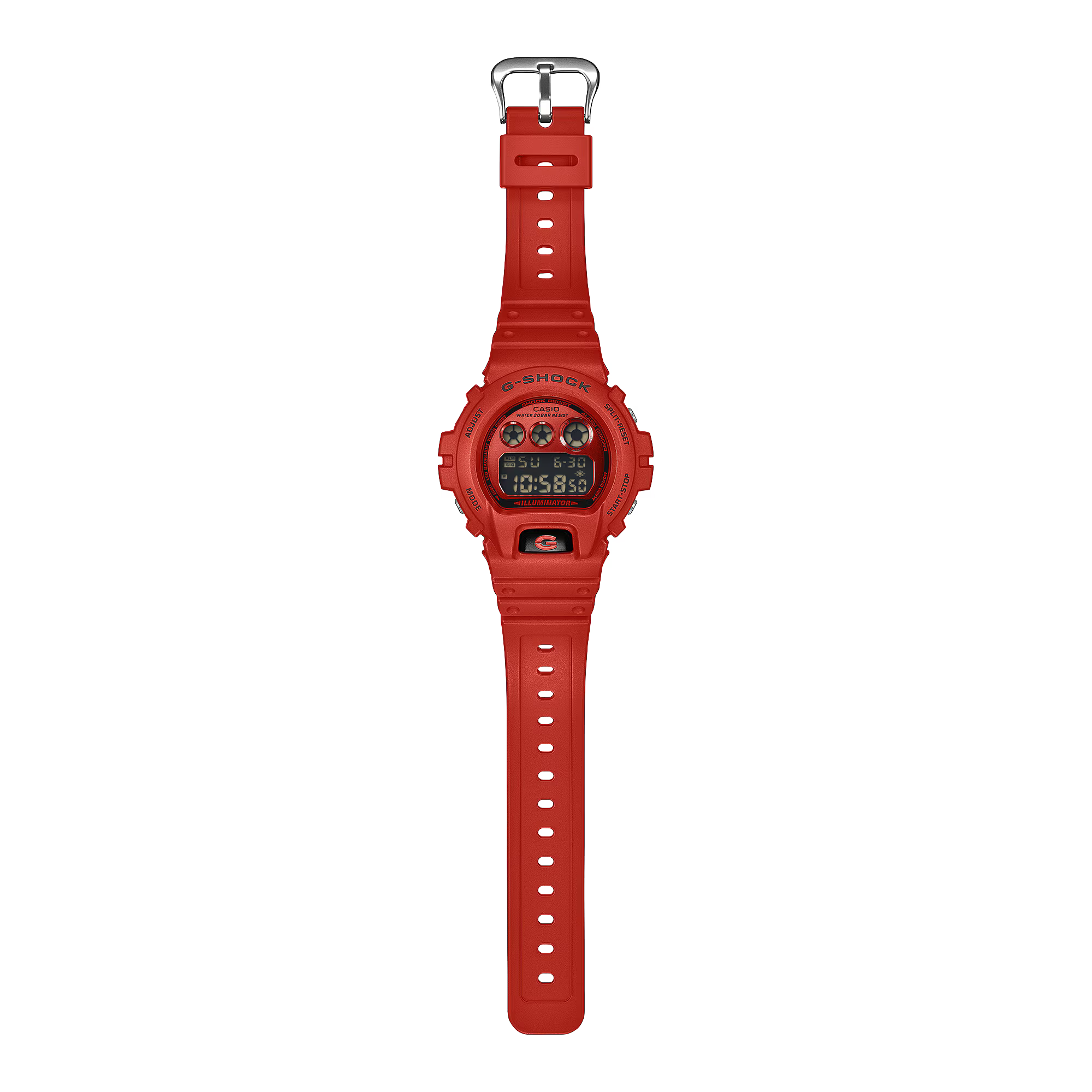 G-Shock Digital Vivid Red Resin Band Watch DW6900RRB-4D