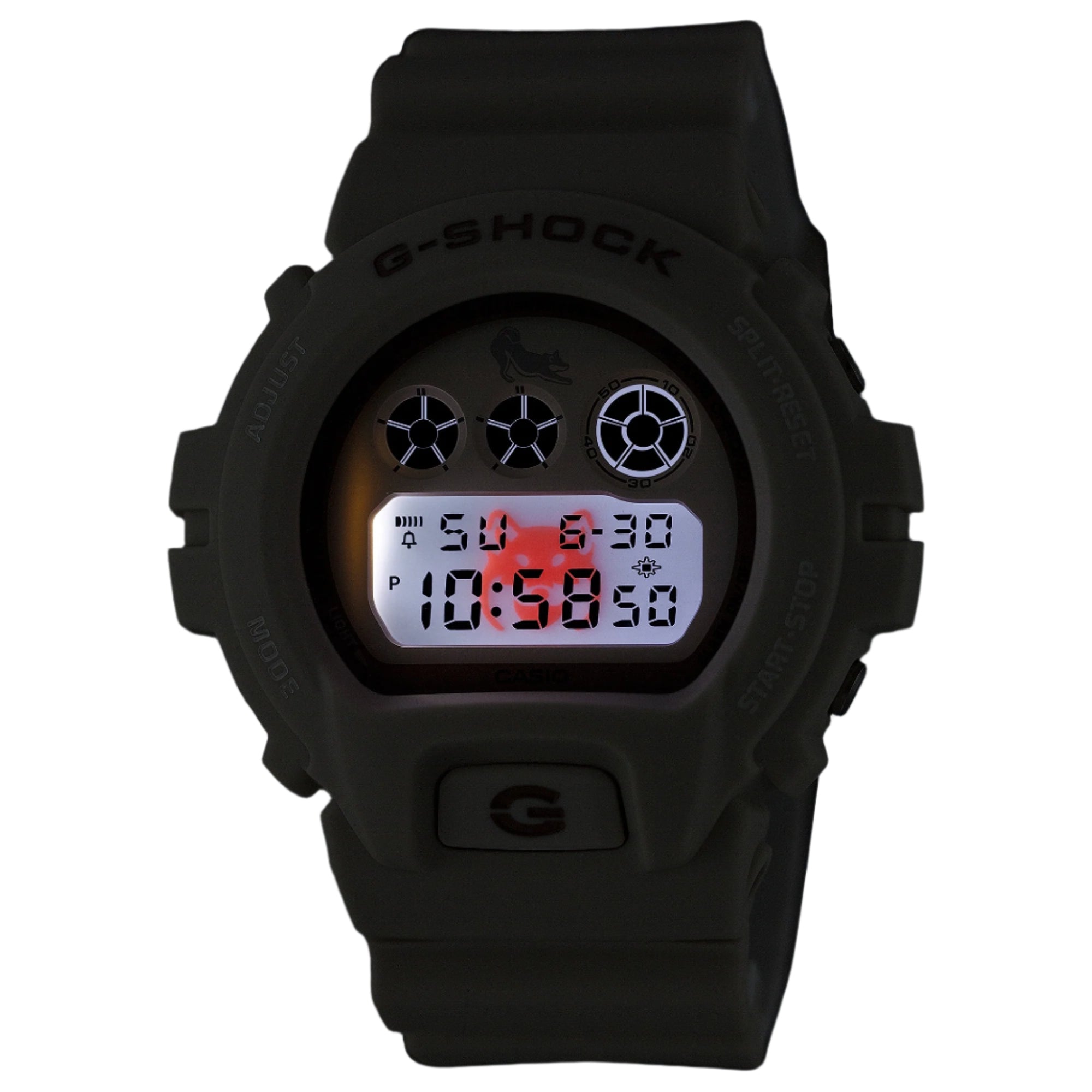 G-Shock Digital White Dial White Resin Band Watch DW6900SHB-7D