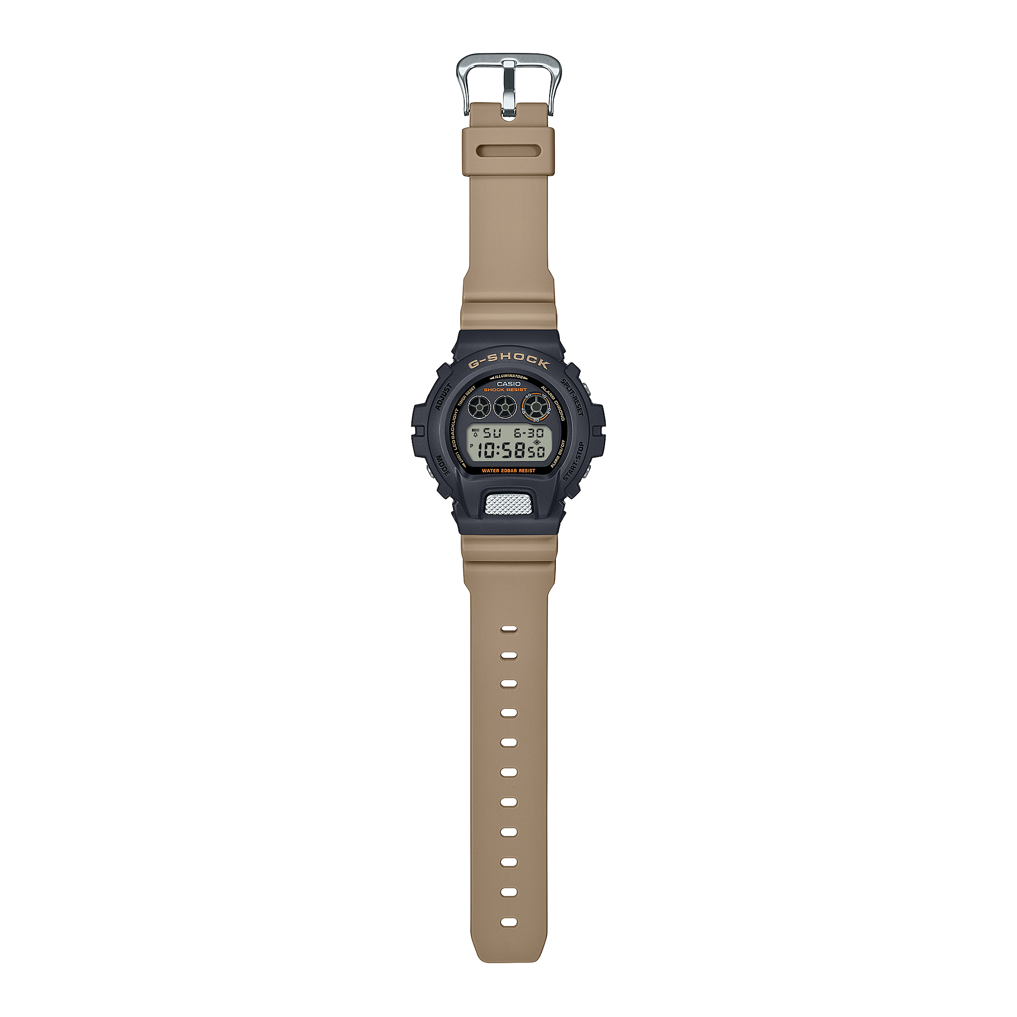 G-Shock Digital Brown Resin Band Watch DW6900TU-1A5