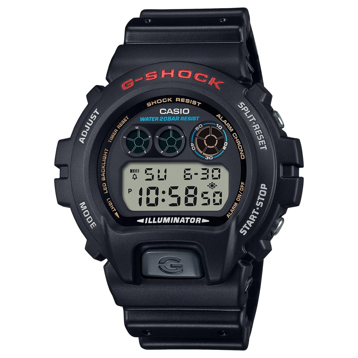 G-Shock Digital Black Dial and Resin Band Watch DW6900U-1D
