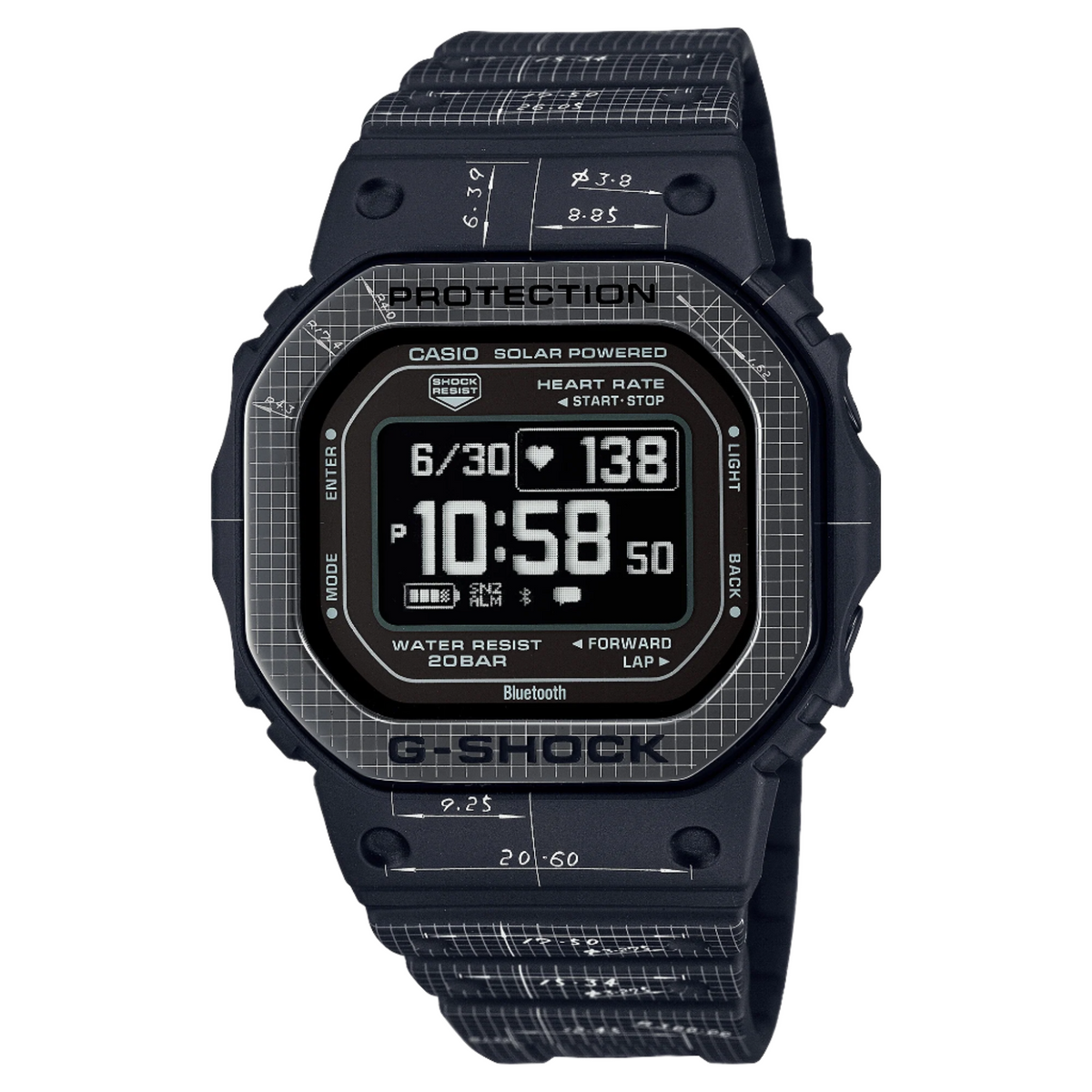 G-Shock G-Squad Heart Rate and Sleep Analysis Watch DWH5600EX-1D