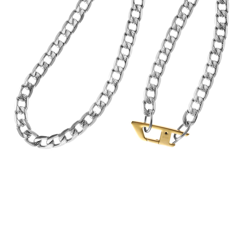 Diesel Steel Silver Necklace DX1343040