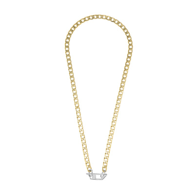 Diesel Steel Gold Necklace DX1438931