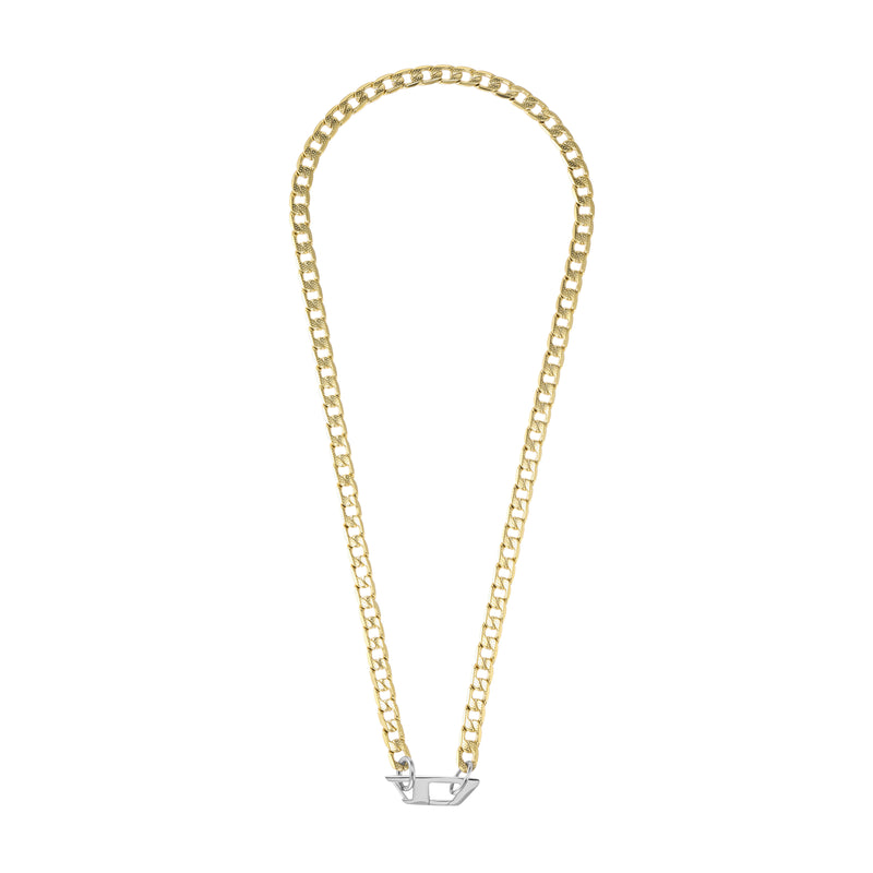 Diesel Steel Gold Necklace DX1438931