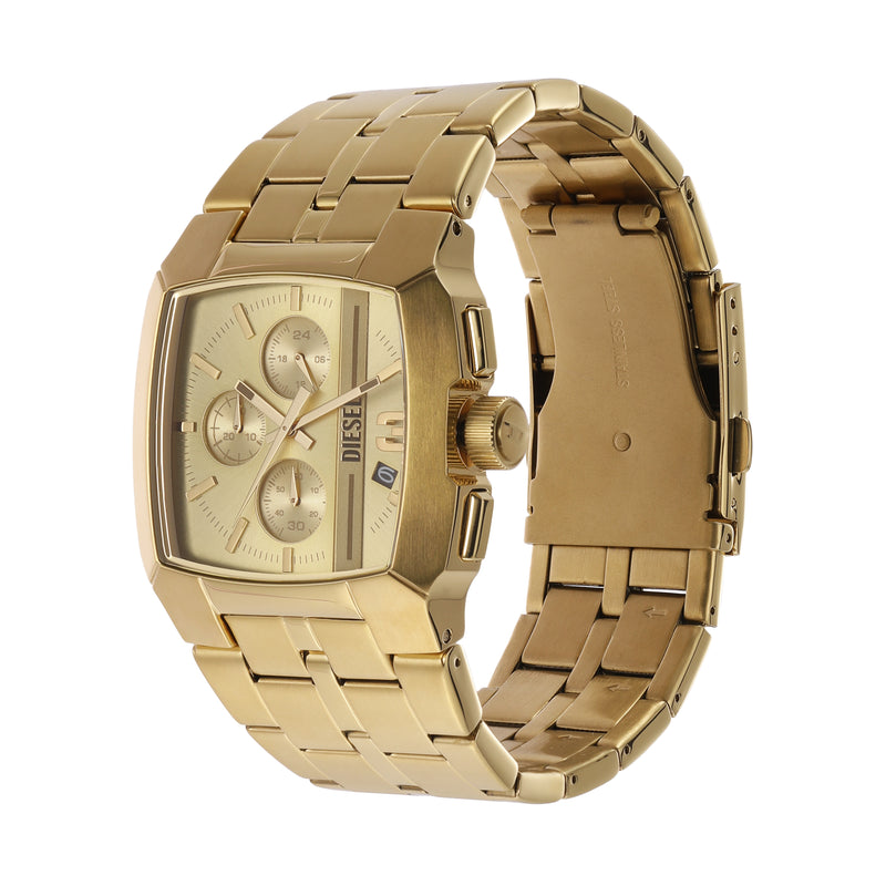 Gold-Tone Diesel Cliffhanger Stainless Steel Chronograph Watch DZ4639