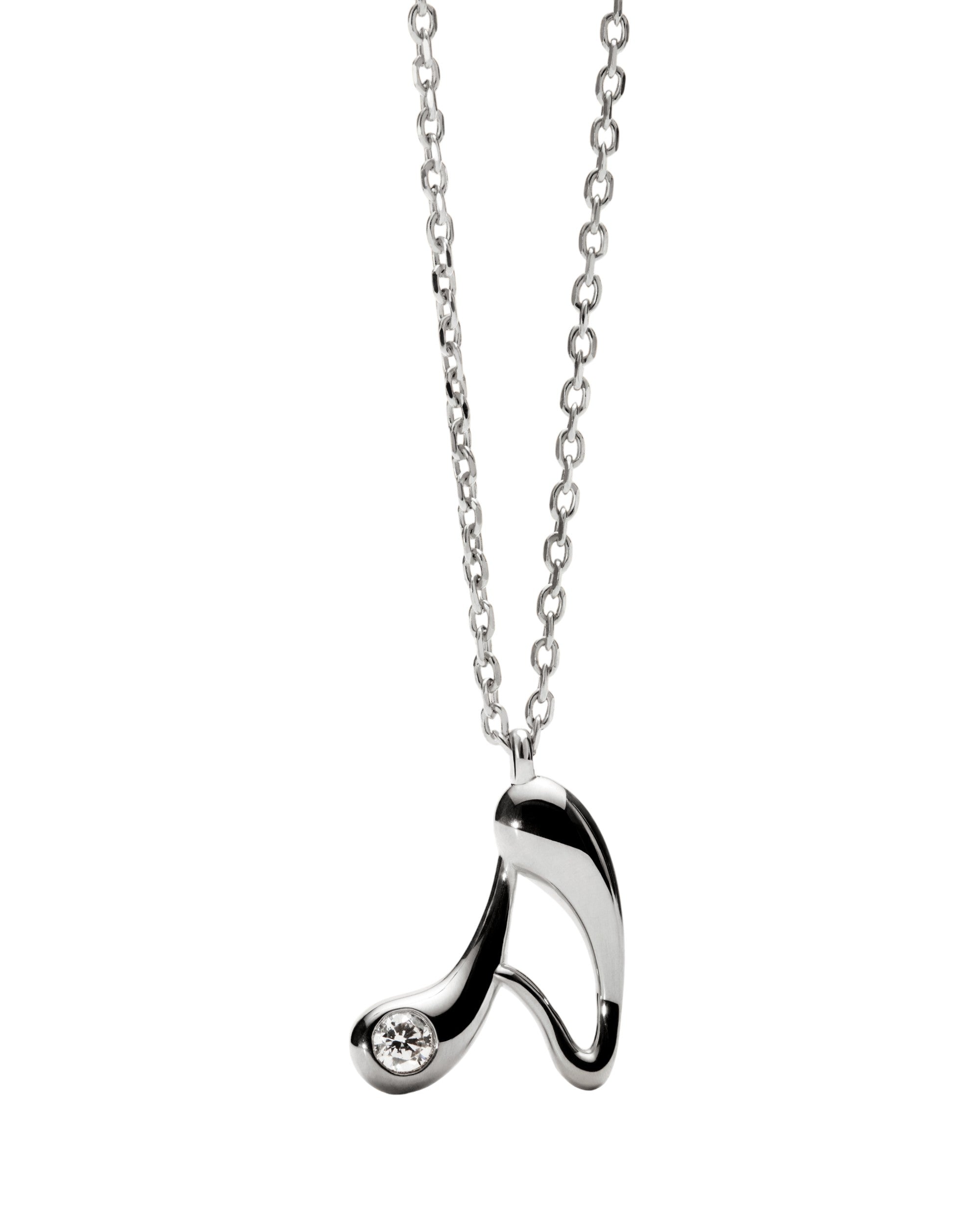 PDPAOLA Initial Letter Pendant 12 mm Sterling Silver Women's Necklace