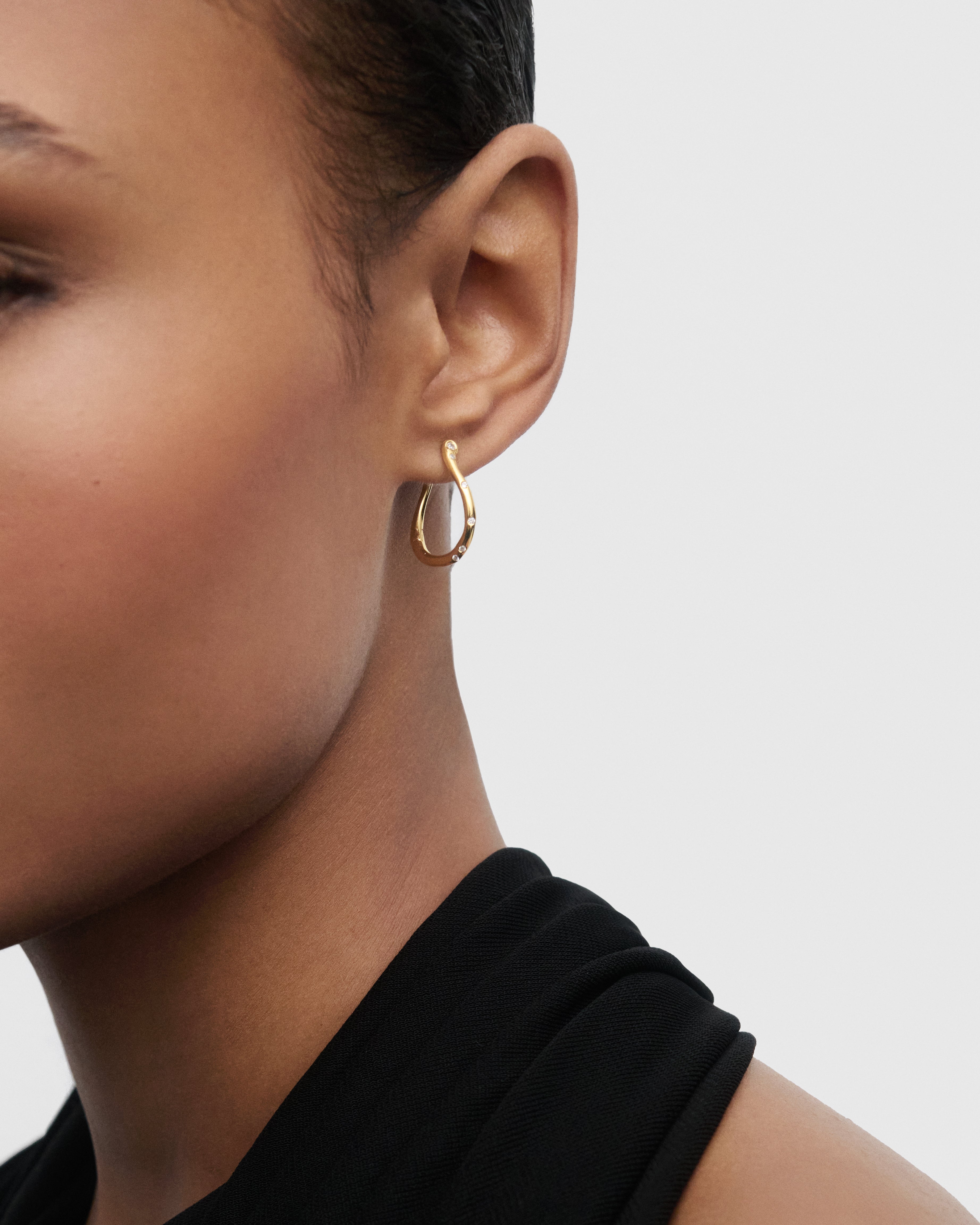 PDPAOLA Air Mini Gold Hoops