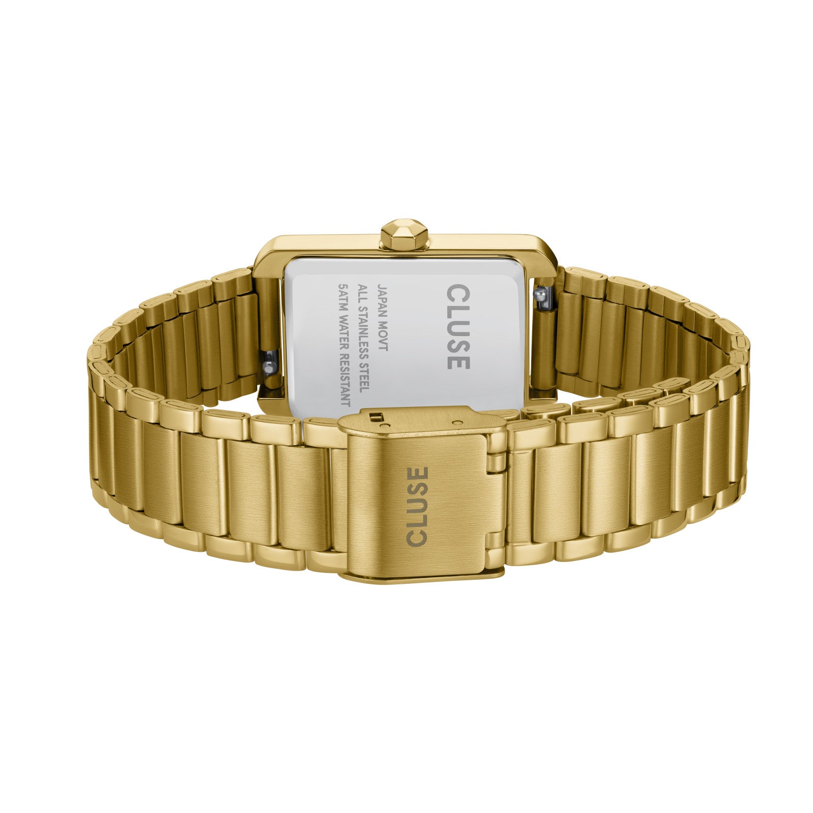 CLUSE Belisenna watch, brown dial, gold stainless steel strap CW15010, strap detail