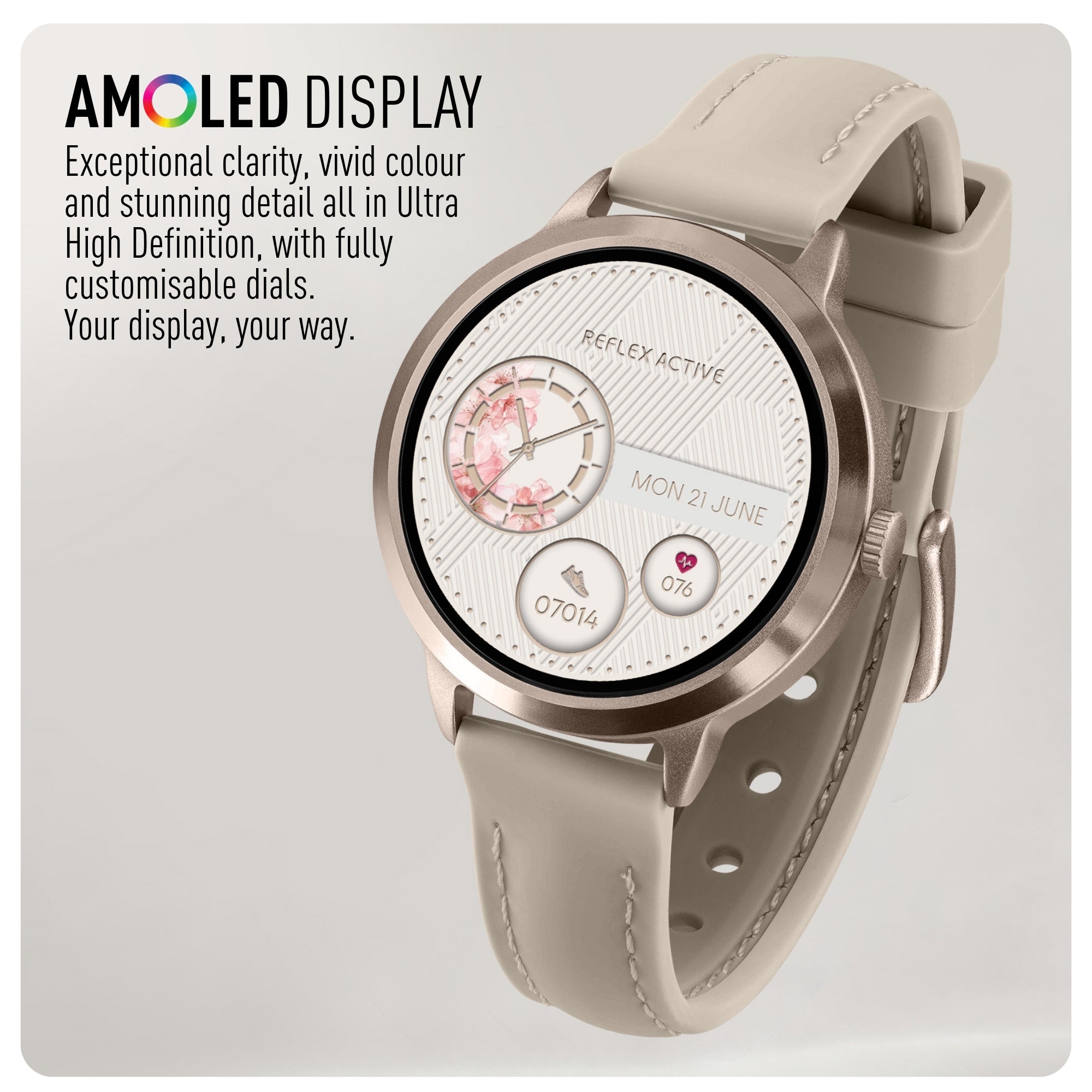 Reflex Active Spectra 300 R Amoled Gold Silicone smart watch — view 9