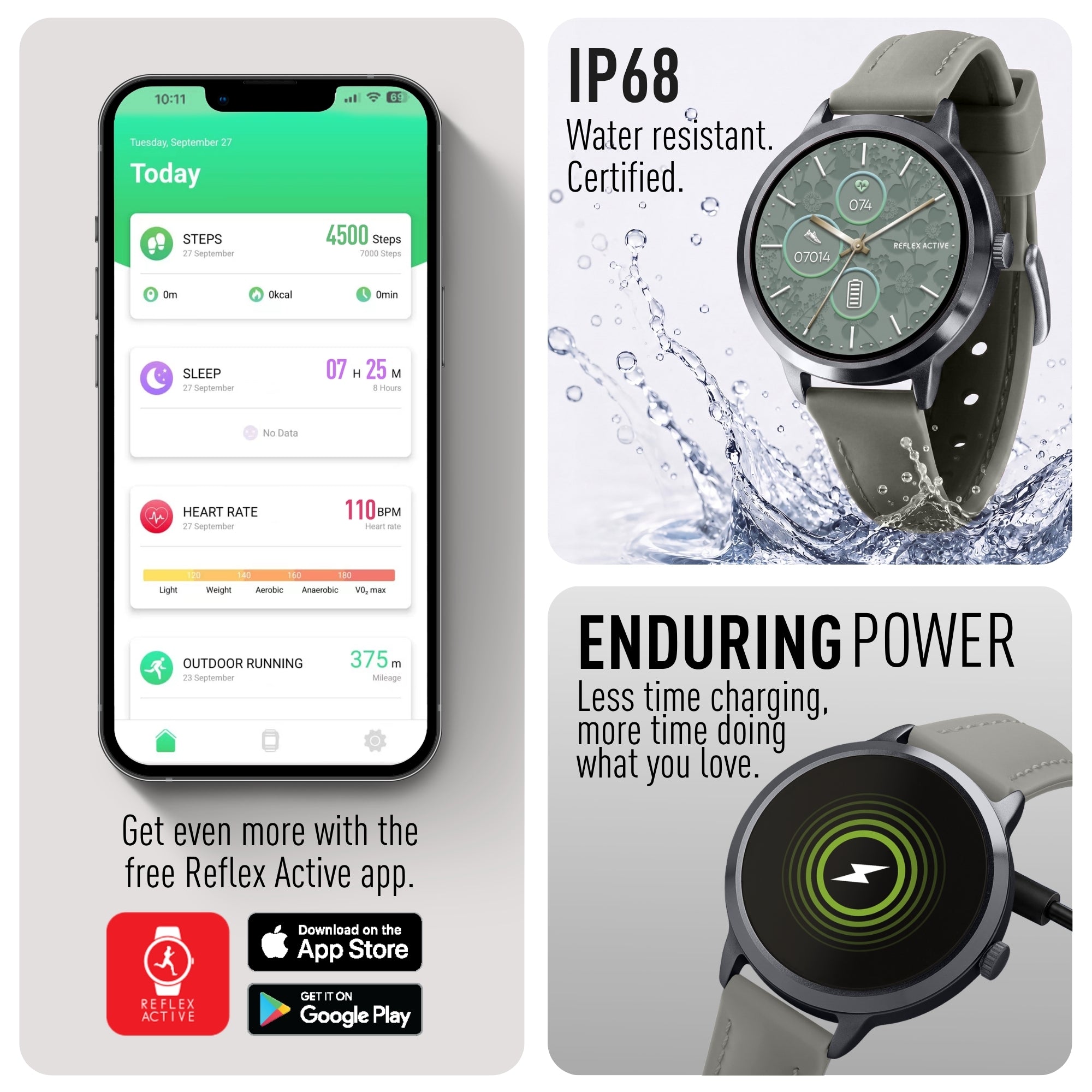 Reflex Active Spectra 300 R Amoled Grey Silicone smart watch — view 7