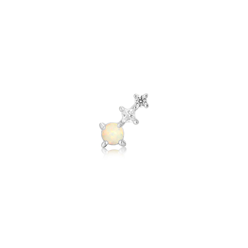 Ania Haie Silver Kyoto Opal Climber Barbell Single Earring E047-02H