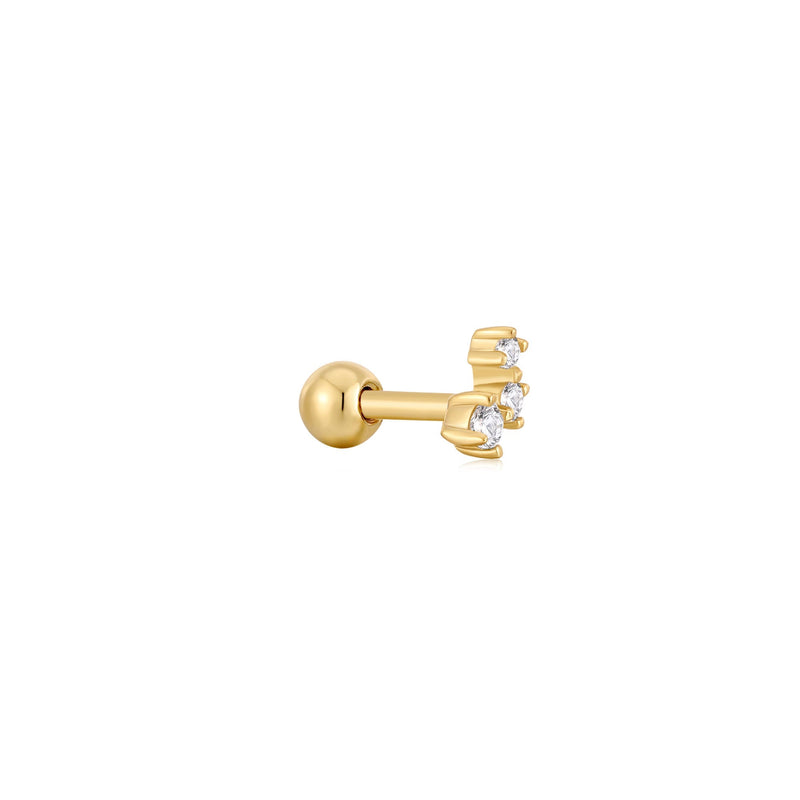 Ania Haie Gold Sparkle Galaxy Barbell Single Earring E047-11G