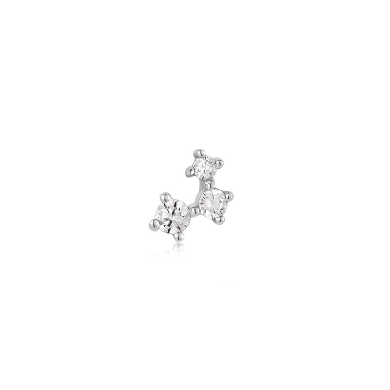 Ania Haie Silver Sparkle Galaxy Barbell Single Earring E047-11H