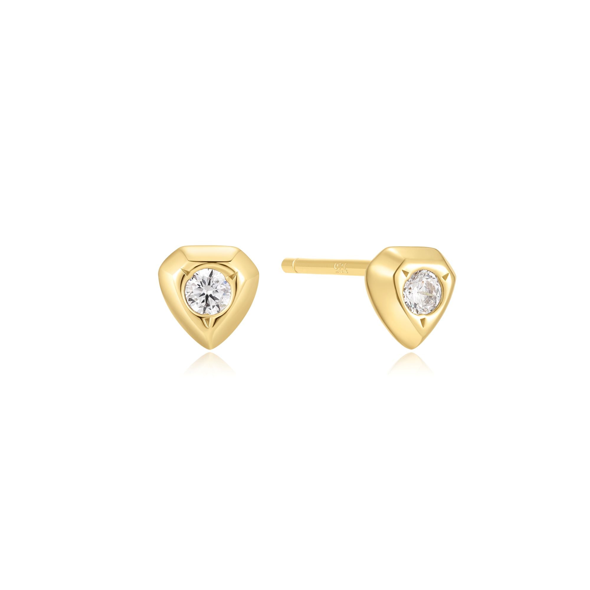 Ania Haie Gold Shield Stud Earrings Sparkle With Confidence