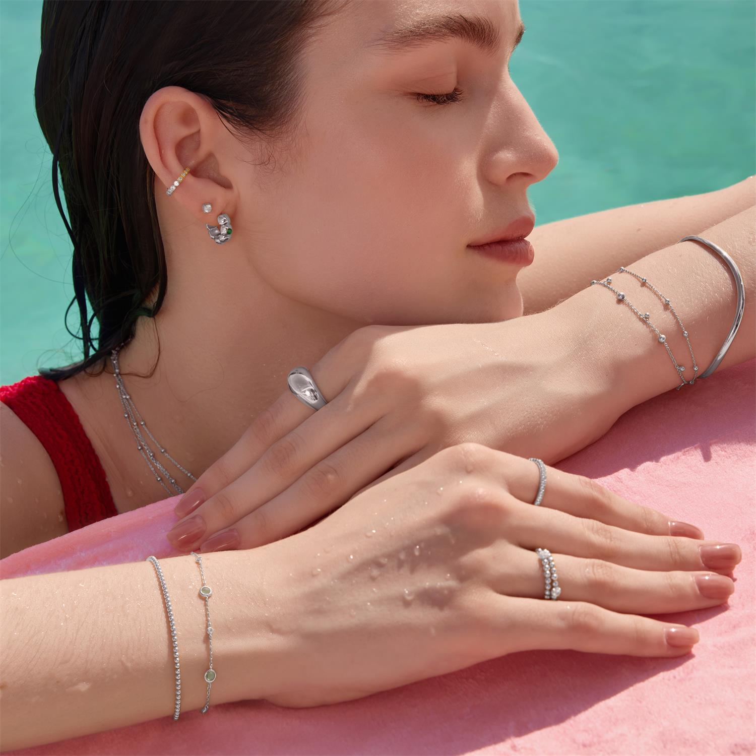 Ania Haie Silver Wave Cuff Bracelet