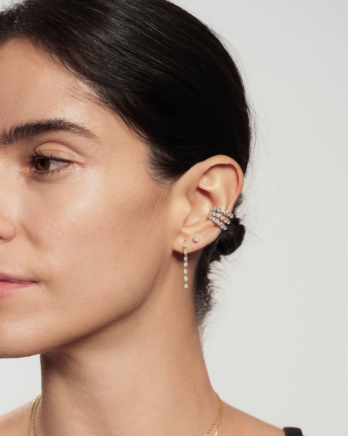 Ania Haie Silver Pave Triple Wrap Ear Cuff