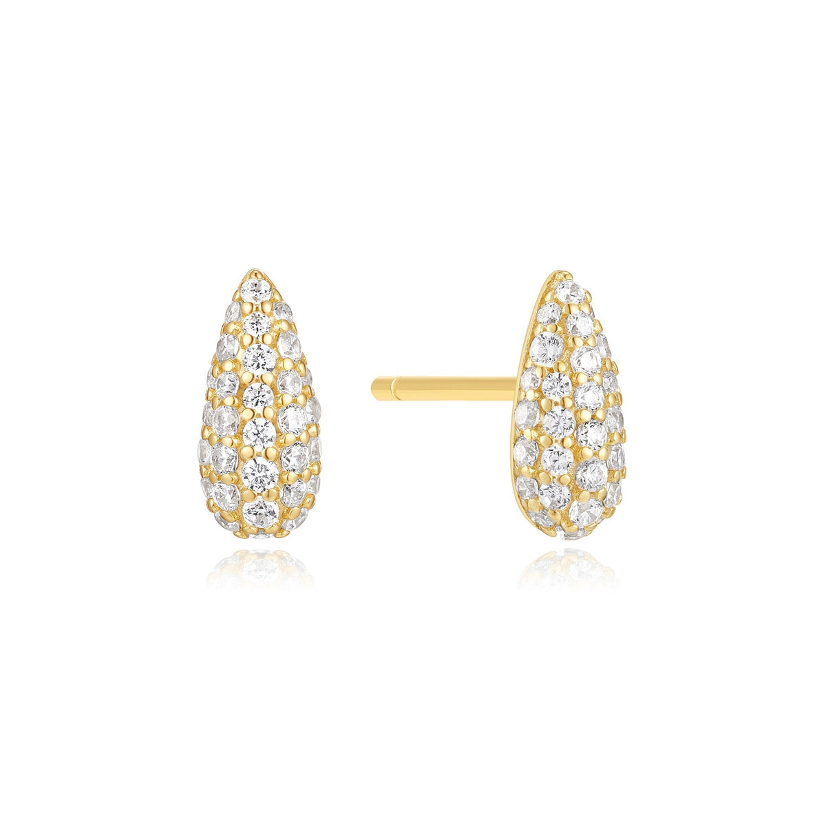 Ania Haie Gold Pave Dome Stud Earrings E078-02G E078-02G front packshot