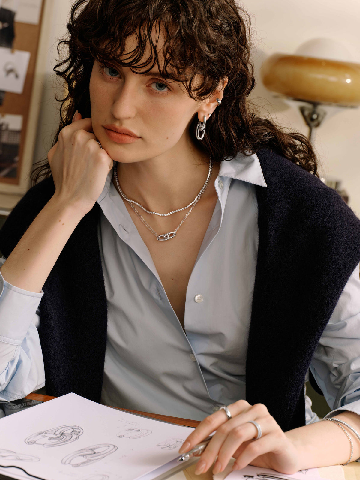 Ania Haie Silver Interlocked Necklace N078-07H N078-07H view 2
