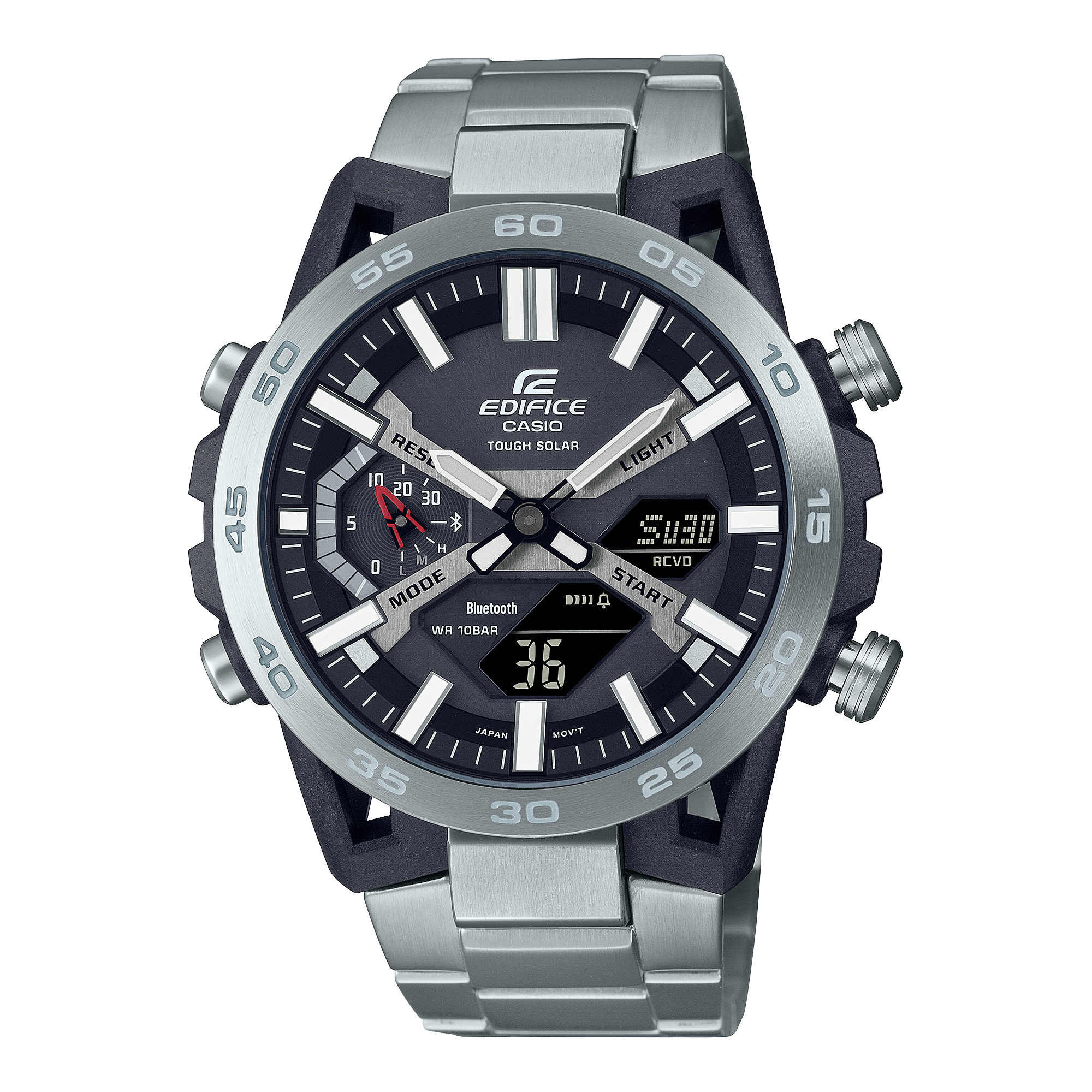 Casio Edifice Sospensione Silver Stainless Steel Band Watch ECB2000D-1A