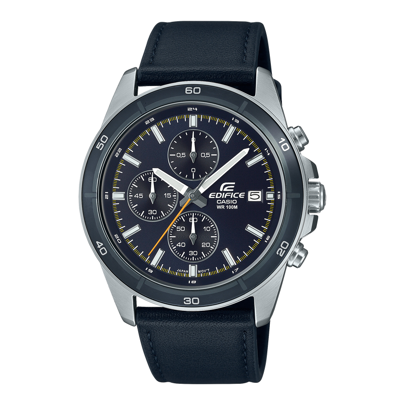 Casio Edifice Standard Chronograph Black Leather Watch EFR526L-2C