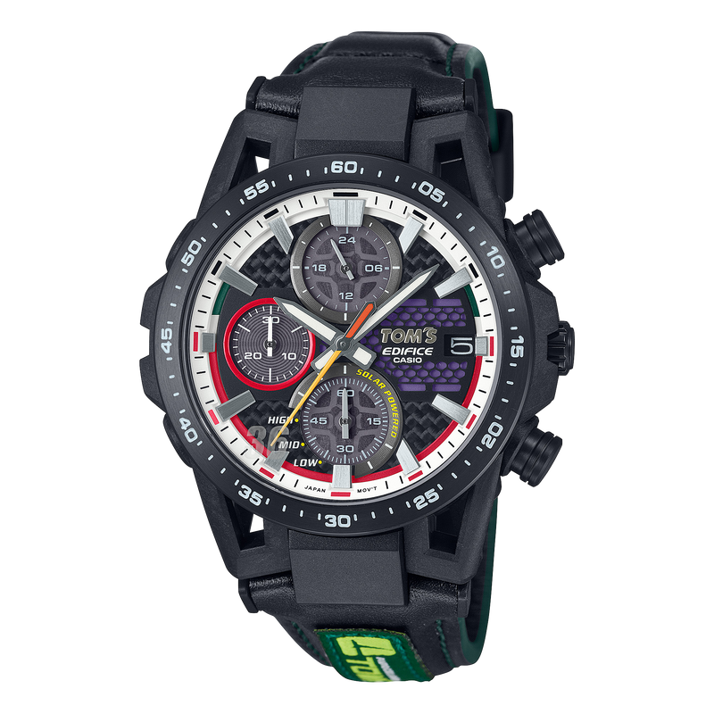 Casio Edifice Sospensione Black Leather Strap Watch EFSS641TMS-1A