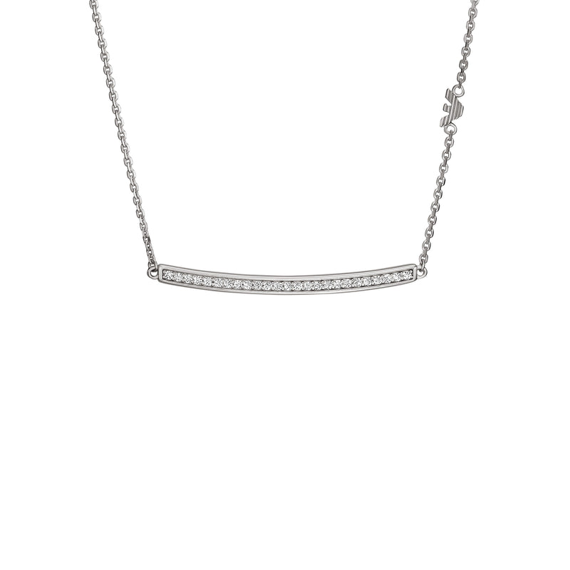 Armani Sterling Silver Elegance Necklace with Zirconia EG3591040